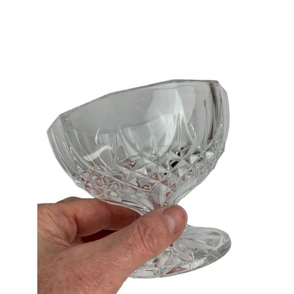 Vintage Crystal Compote Pedestal Serving Bowl and 4 Compote Dishes - Picture 7 of 10